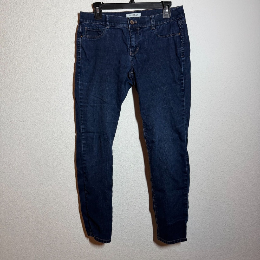 White House Black Market Skinny Jeans Womens 32x28 Blue Dark‎ Wash Denim Cotton